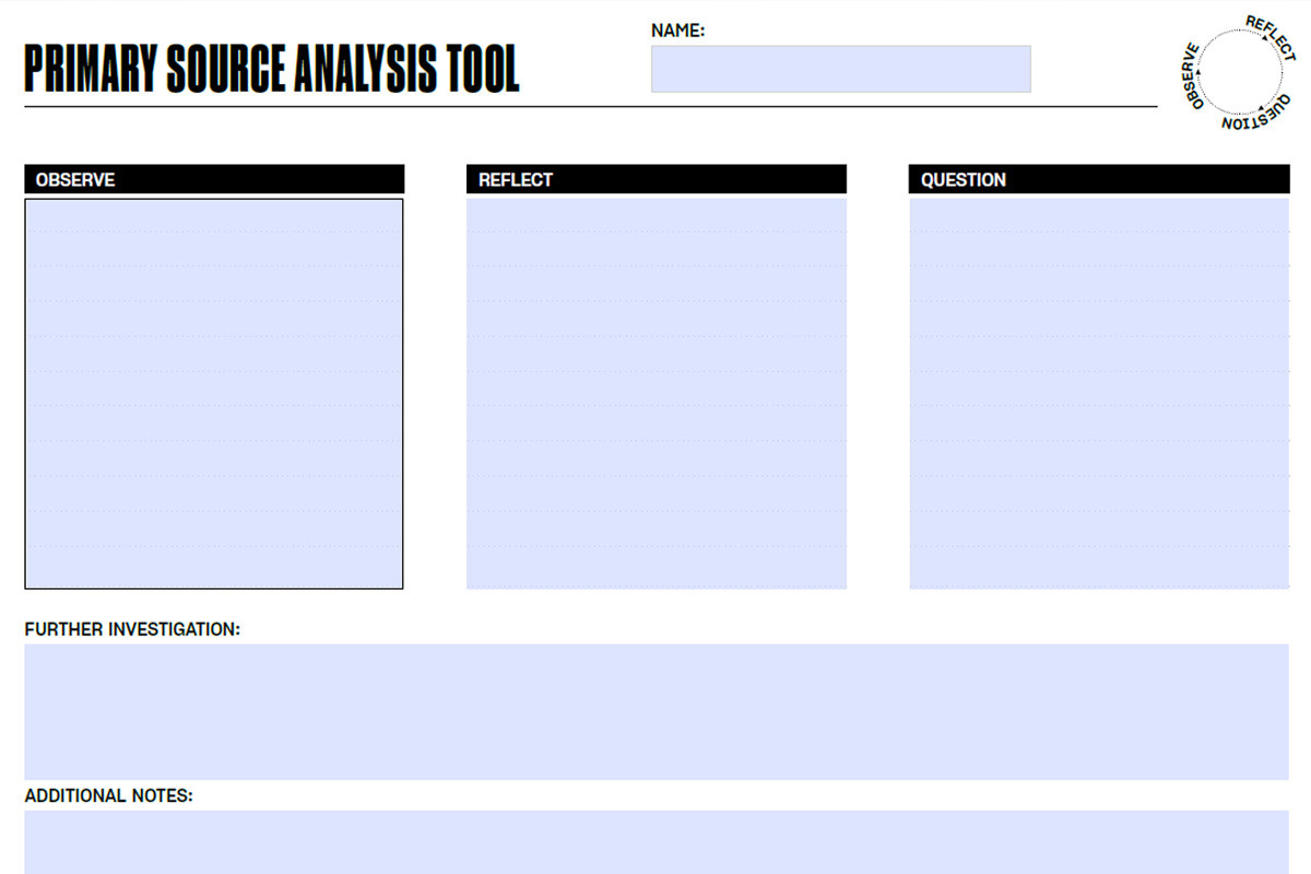 Primary Source Analysis Tool